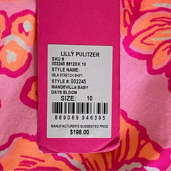 Lilly Pulitzer Mila Stretch Shift Days Bloom Size 10 - Picture 5 of 11